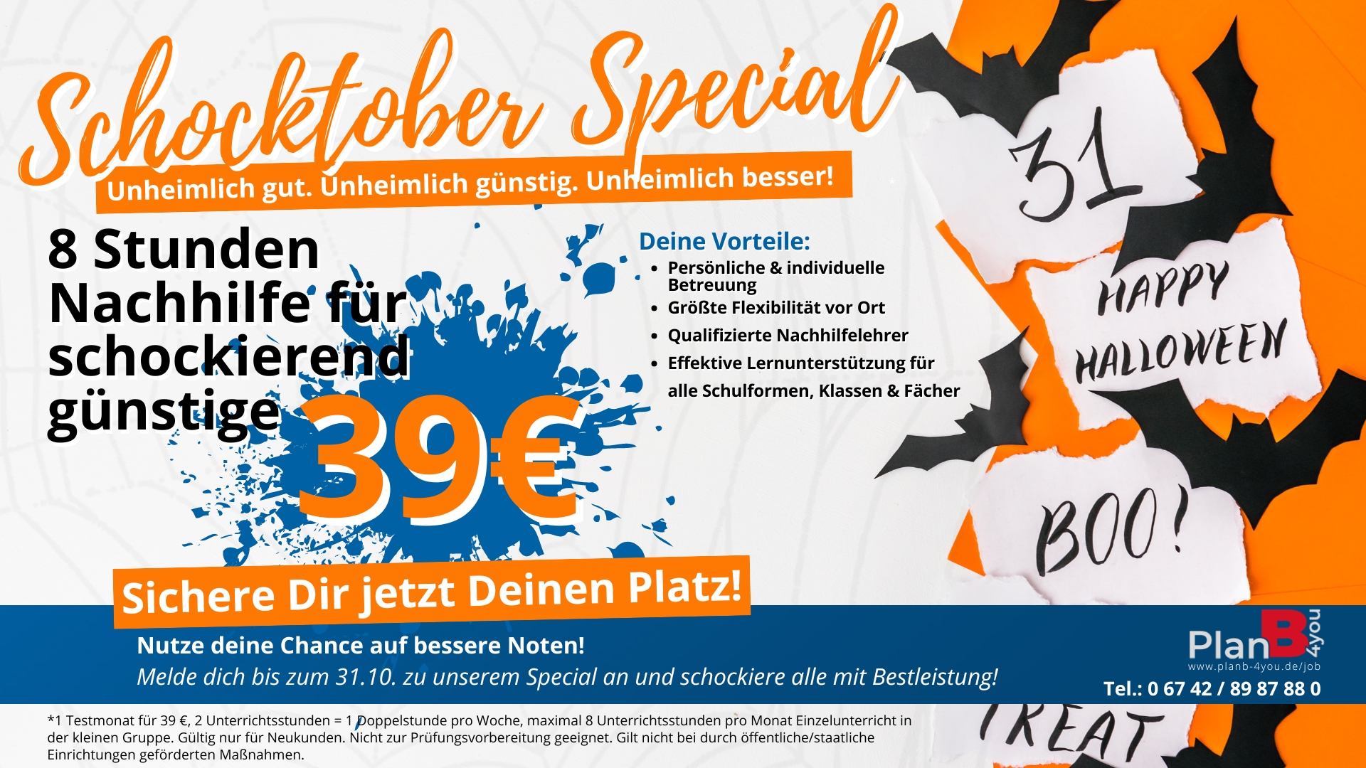 Das Schocktober Special an nachhilfe für den Oktober von Plan B Boppard